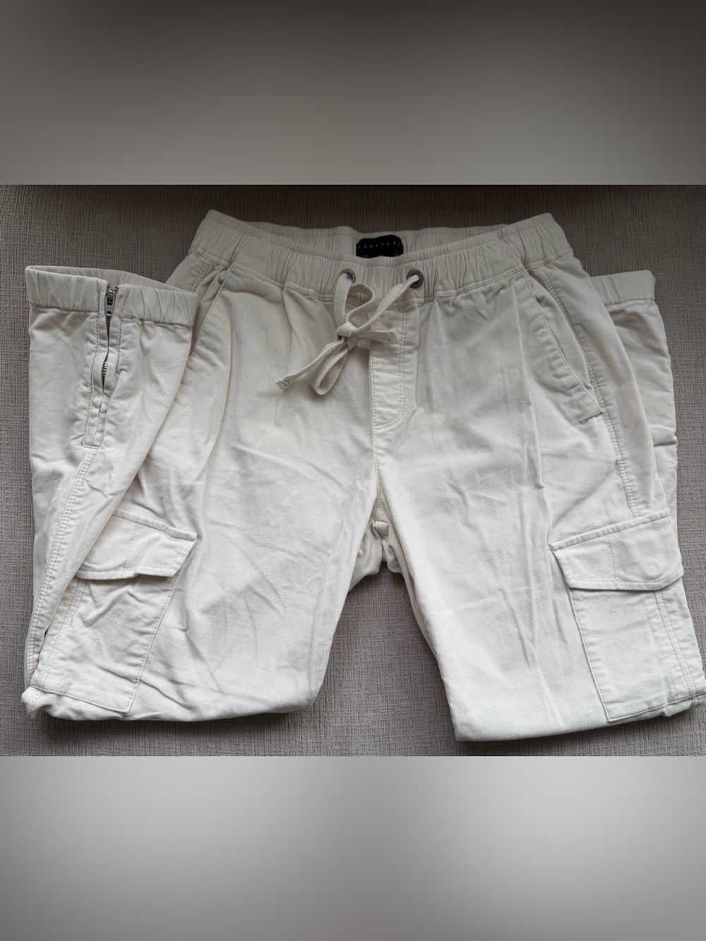 Sanctuary Women’s Cargo Drawstring Pants in Cream